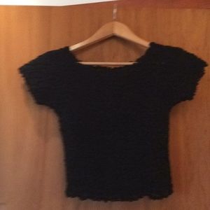 Black crepe top